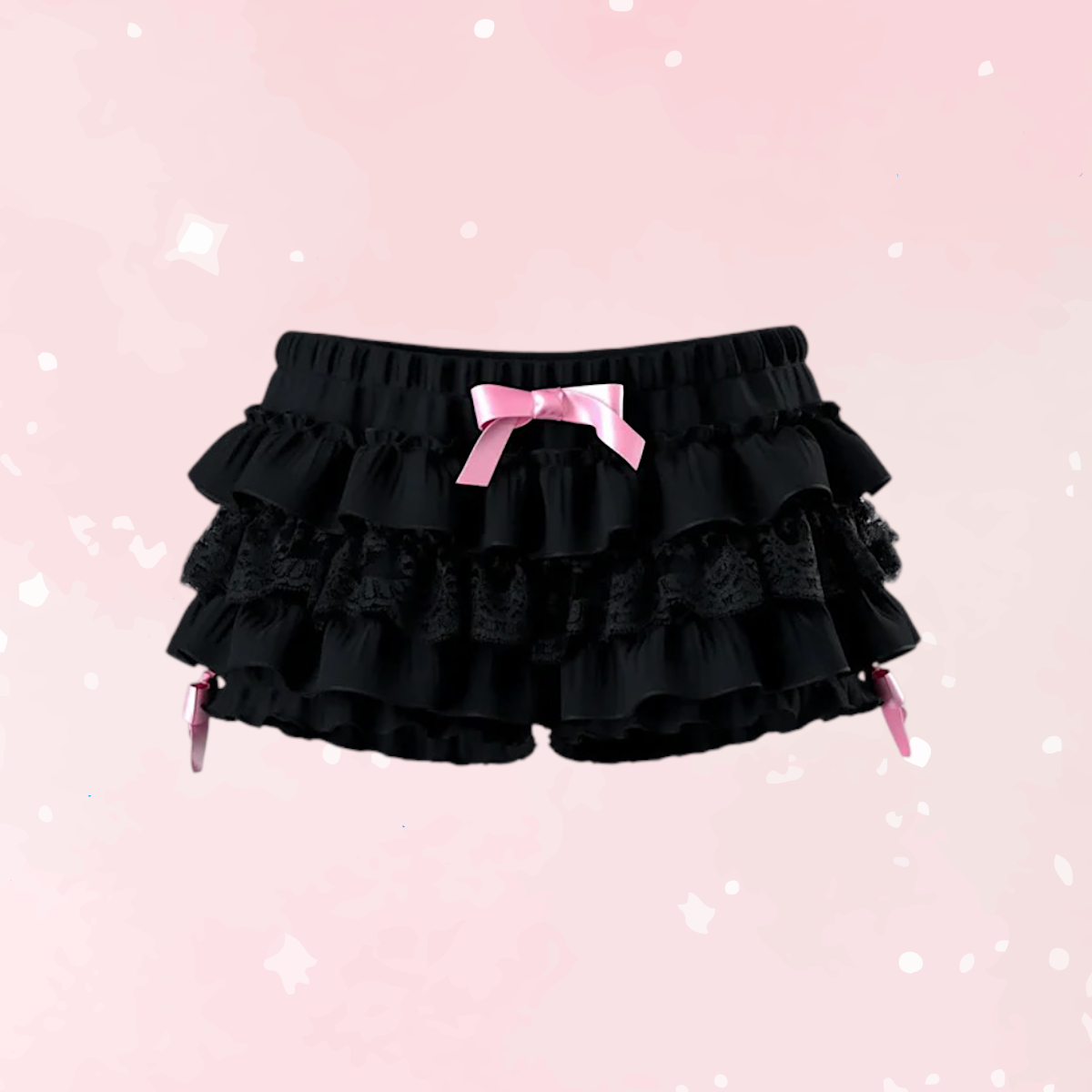 Ruffle Babydoll Shorts with Bows