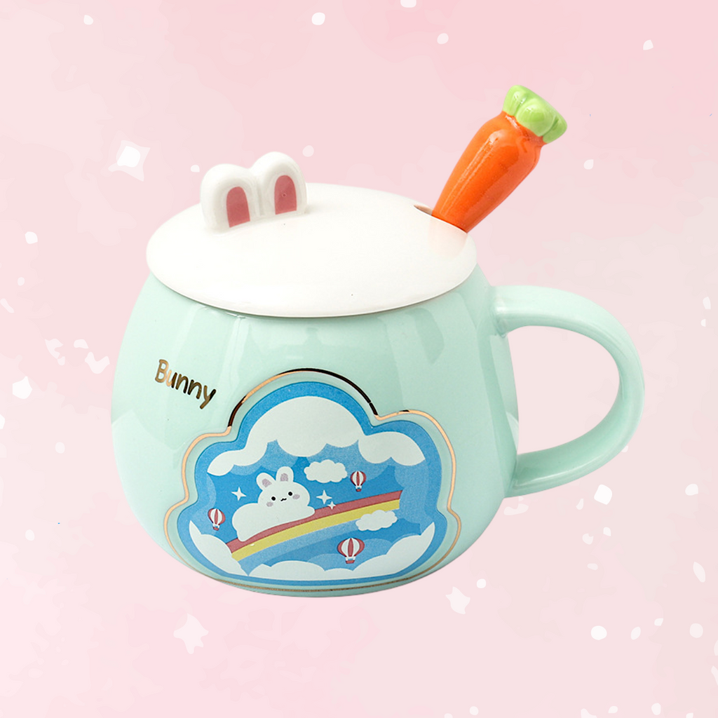 Bunny Brew Ceramic Mug – With Carrot Lid