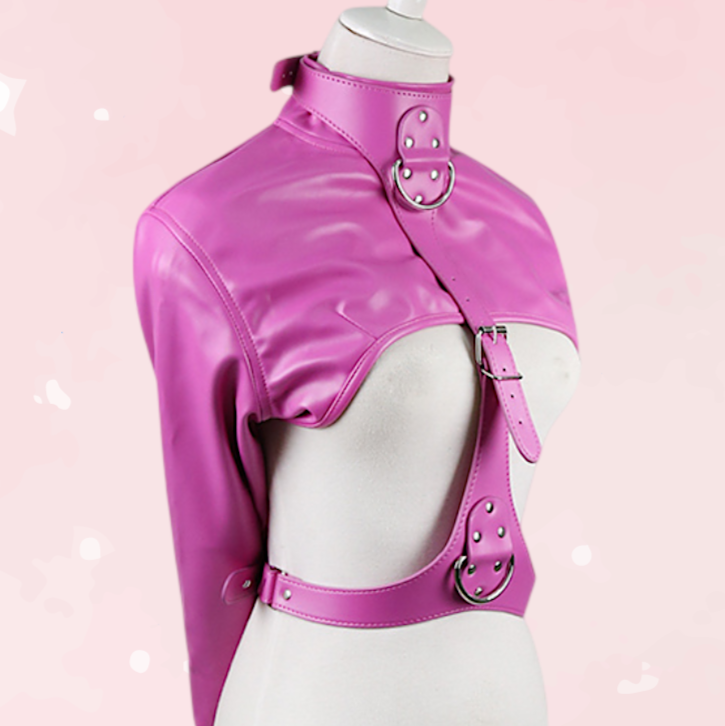 Pretty in Restraint – Pink Tieback Half Straightjacket
