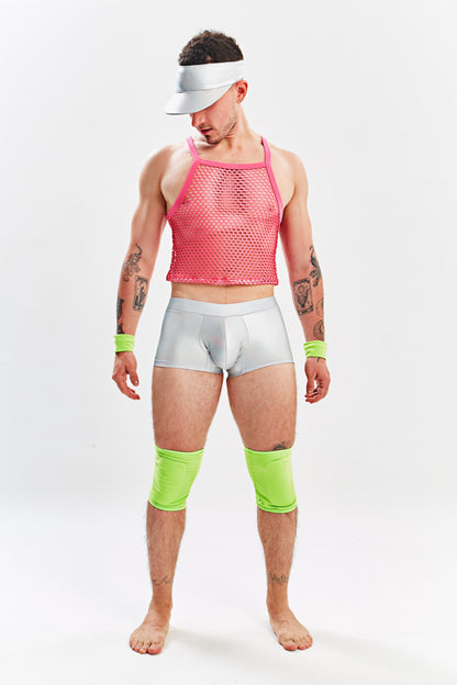 Men’s Barbie-Inspired Sexy Halloween Costume Set (Fuchsia, S/M)