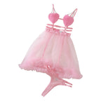 Fuzzy Heart Babydoll Set