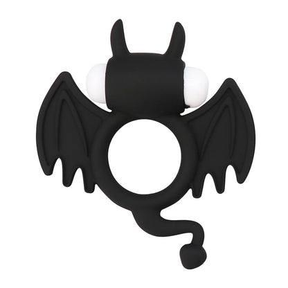 Soft Silicone Devil Wings Dual Vibrating Ring