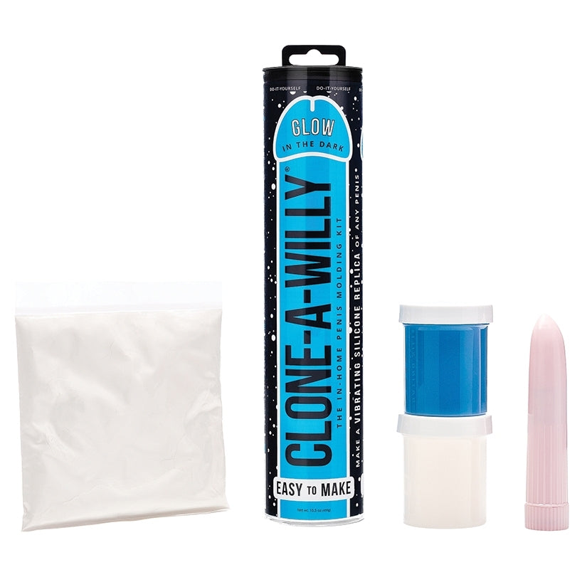 Clone-A-Willy Glow In The Dark Vibe Kit-Blue