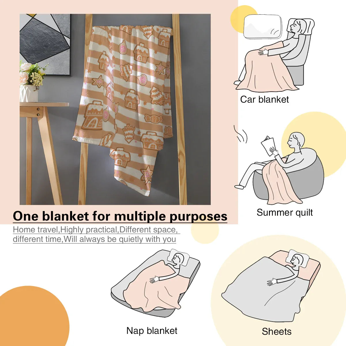 Gingerbread Cutie Soft Blanket - Puppy's Aesthetics