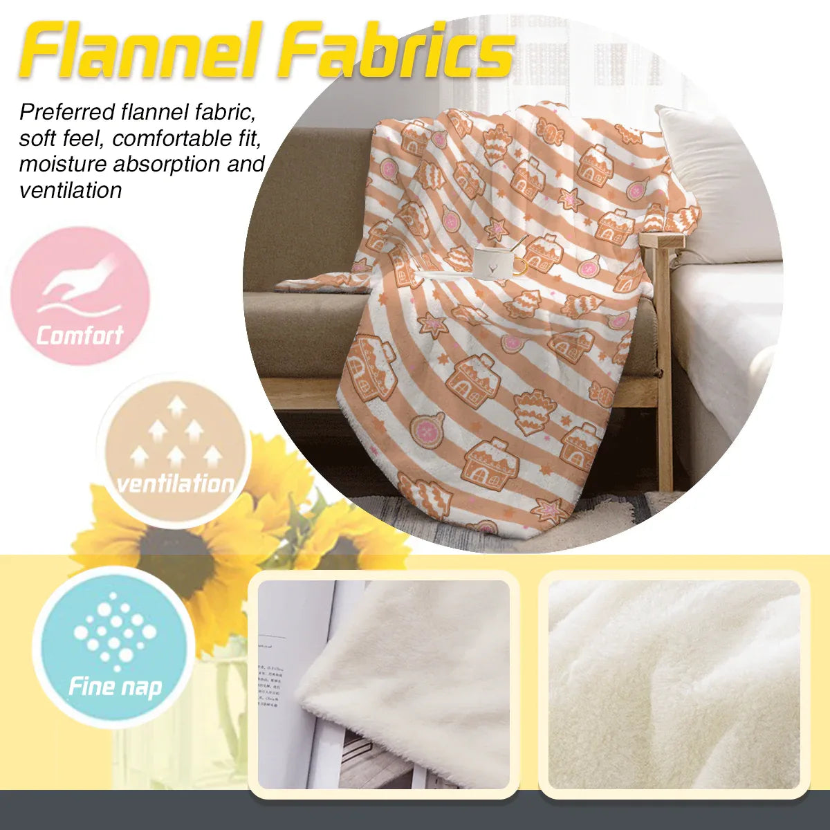 Gingerbread Cutie Soft Blanket - Puppy's Aesthetics