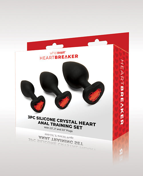 Heartbreaker 3pc Crystal Heart Anal Set