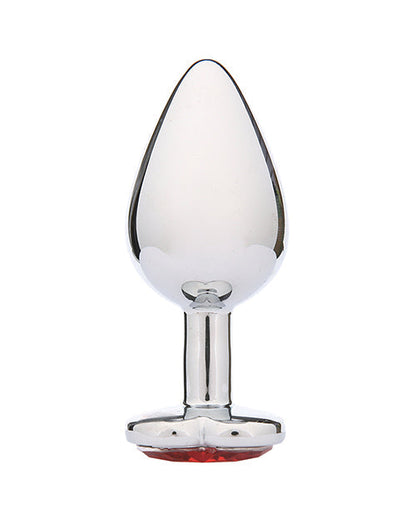 WhipSmart Heartbreaker 3" Heart Crystal Butt Plug - Red