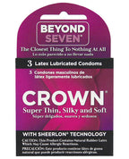 3 PC Crown Lubricated Condoms