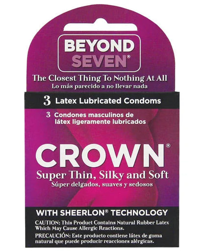 3 PC Crown Lubricated Condoms - Puppy's Aesthetics