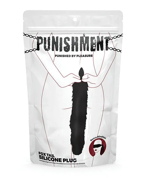 Punishment Black Fox Tail Plug - Puppy's Aesthetics
