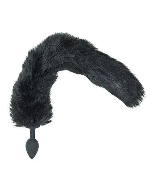 Punishment Black Fox Tail Plug - Puppy's Aesthetics