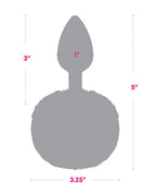 2.95" Bunny Tail Rainbow Butt Plug