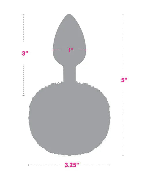 2.95" Bunny Tail Rainbow Butt Plug - Puppy's Aesthetics