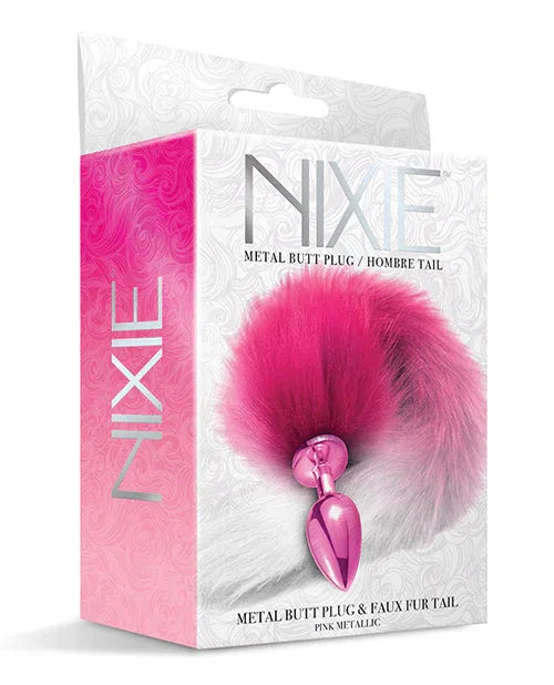 Metal Pink Butt Plug Fur Tail - Puppy's Aesthetics