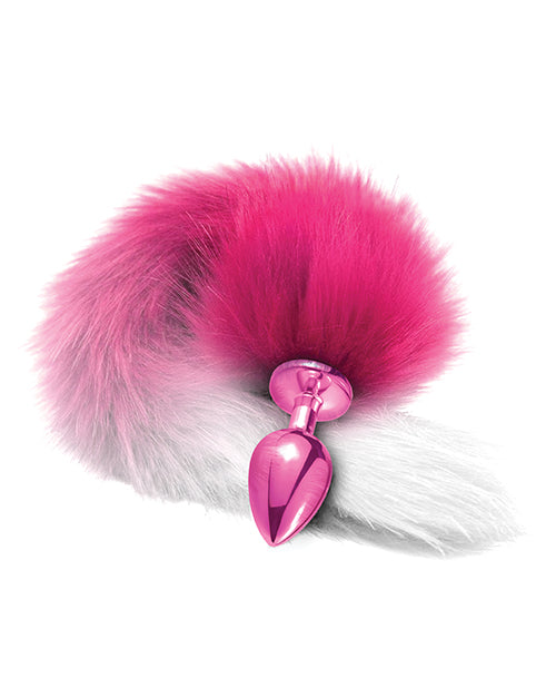 Metal Pink Butt Plug Fur Tail