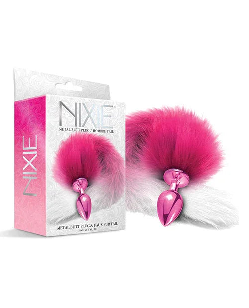 Metal Pink Butt Plug Fur Tail - Puppy's Aesthetics