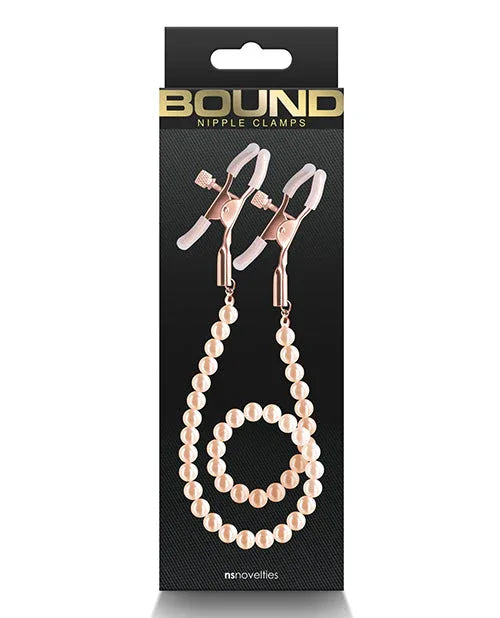 Bound Rose Gold Nipple Clamps - Puppy's Aesthetics