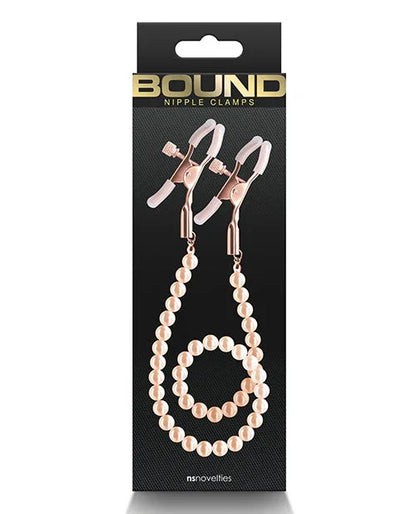 Bound Rose Gold Nipple Clamps - Puppy's Aesthetics