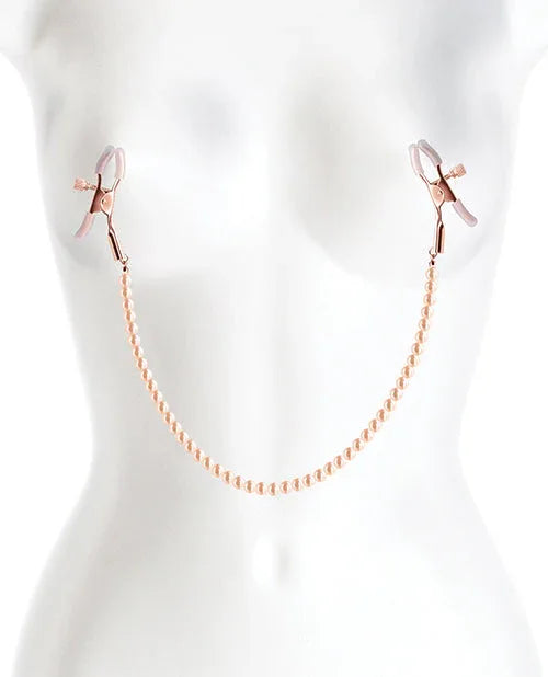 Bound Rose Gold Nipple Clamps - Puppy's Aesthetics