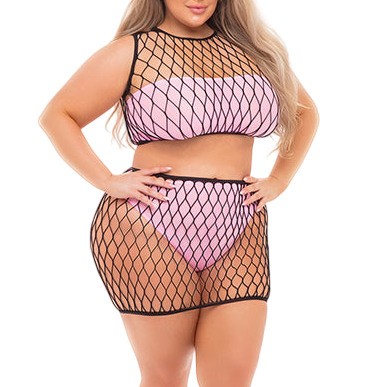 Cotton Candy Crush Fishnet Set (QN)