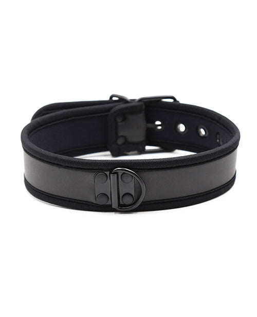Black Neoprene Puppy Collar - Puppy's Aesthetics