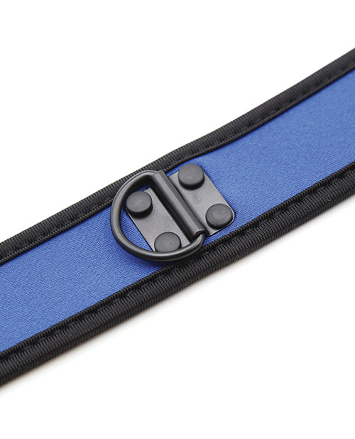 Blue Neoprene Puppy Collar - Puppy's Aesthetics