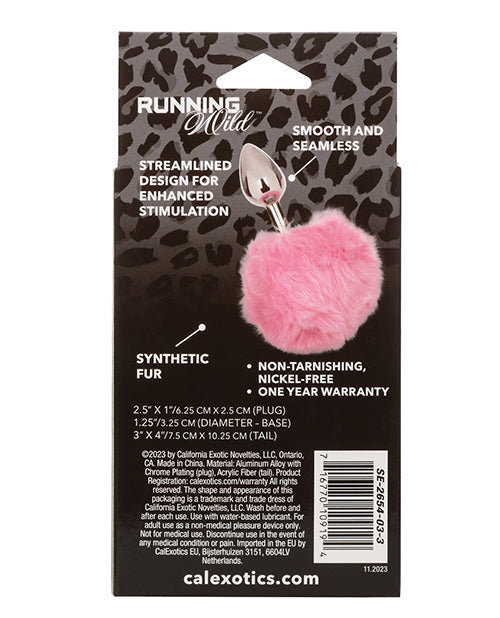 Running Wild Pink Bunny Tail Anal Plug