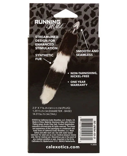 Running Wild Black & White Tail Plug - Puppy's Aesthetics