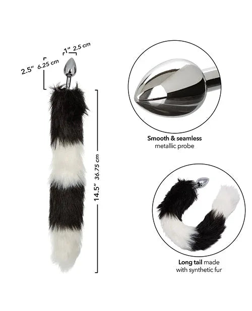 Running Wild Black & White Tail Plug - Puppy's Aesthetics