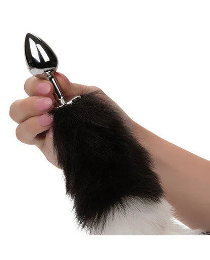 Running Wild Black & White Tail Plug - Puppy's Aesthetics
