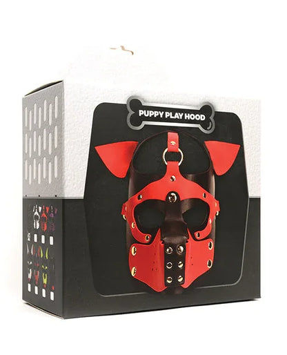 Black/Purple Bondage Pup Hood - Puppy's Aesthetics