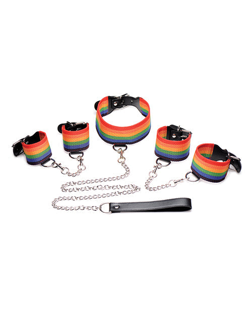 Rainbow Reign Kink Collar & Cuff Set