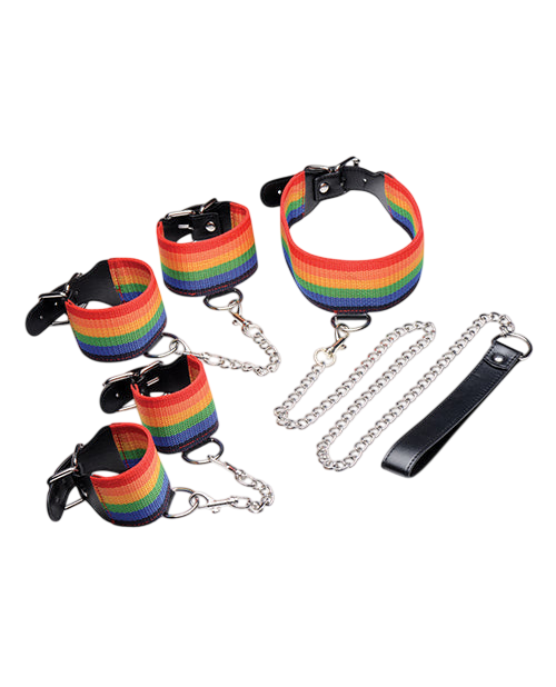 Rainbow Reign Kink Collar & Cuff Set