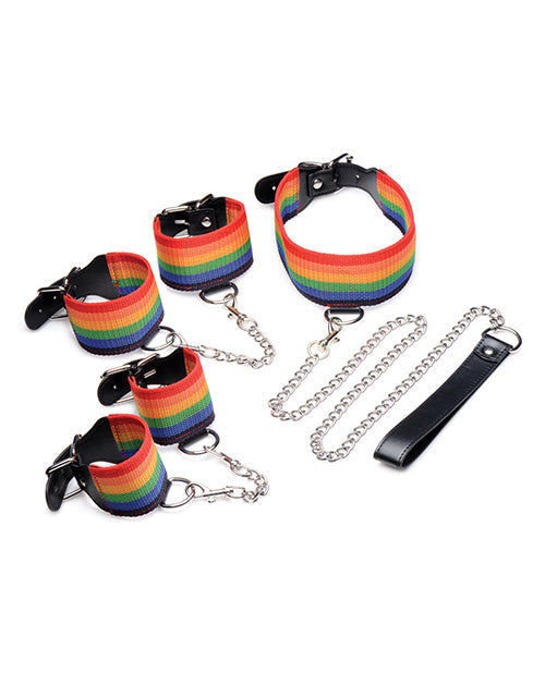 Rainbow Reign Kink Collar & Cuff Set