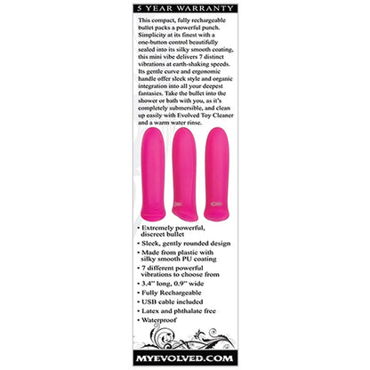Evolved Pretty In Pink Rechargeable-Pink 3.4