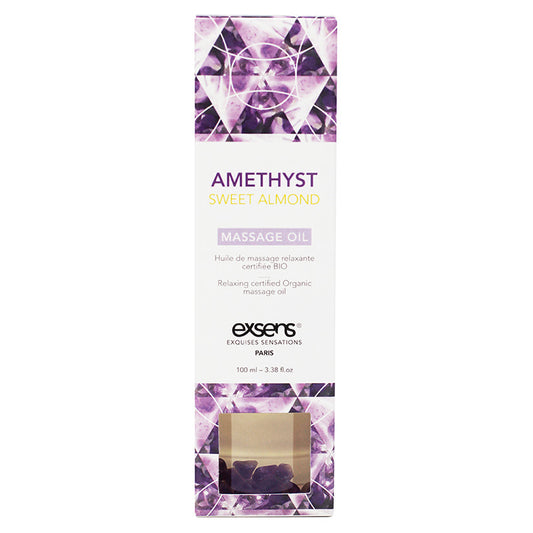 Crystal Infused Massage Oil-Amethyst Sweet Almond 3.4oz