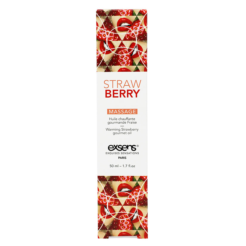 Warming Gourmet Massage Oil-Strawberry 1.7oz
