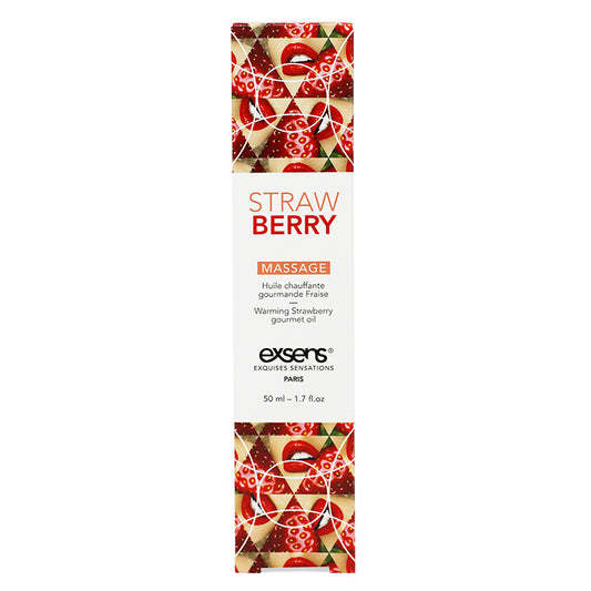 Warming Gourmet Massage Oil-Strawberry 1.7oz