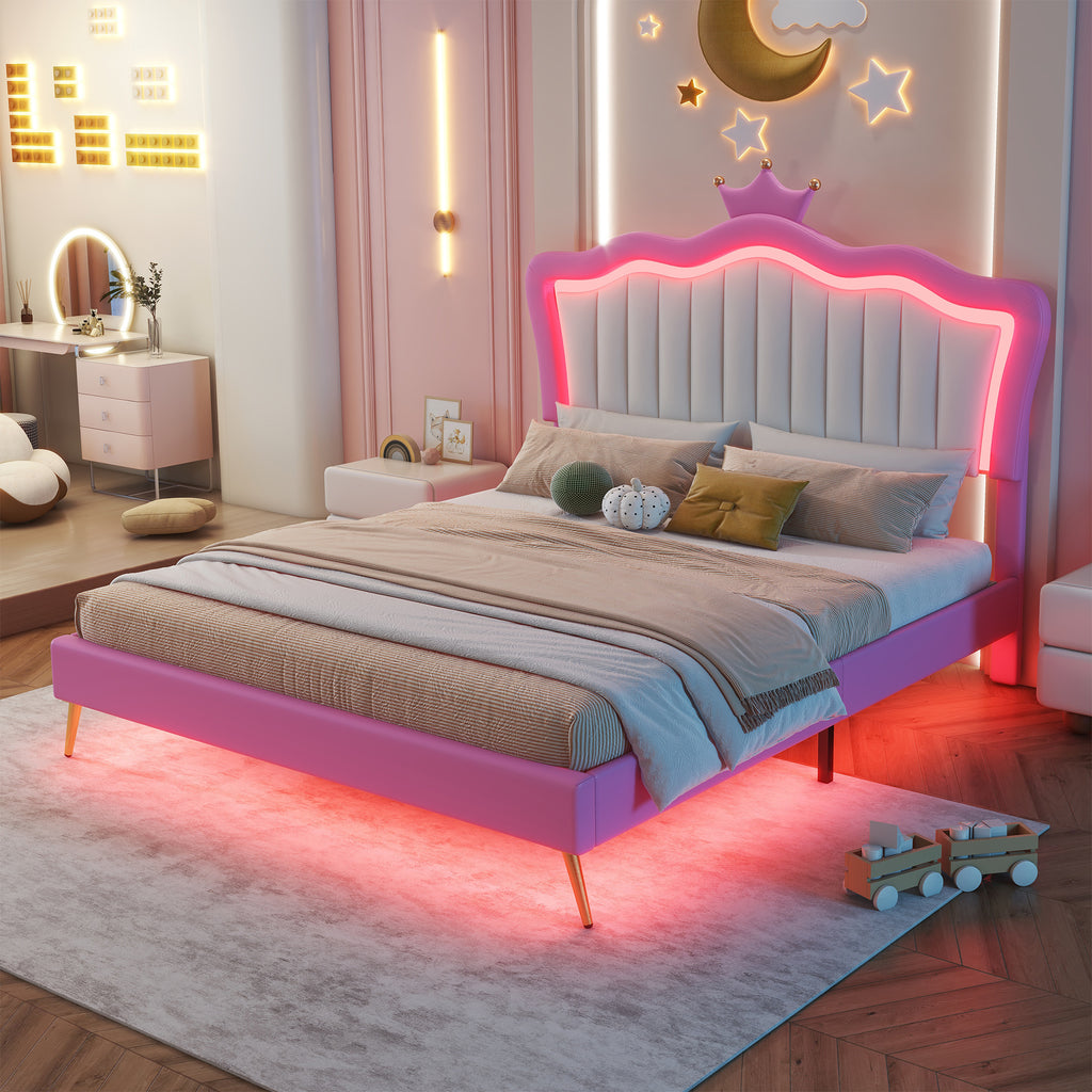 Princess Crown LED Bed