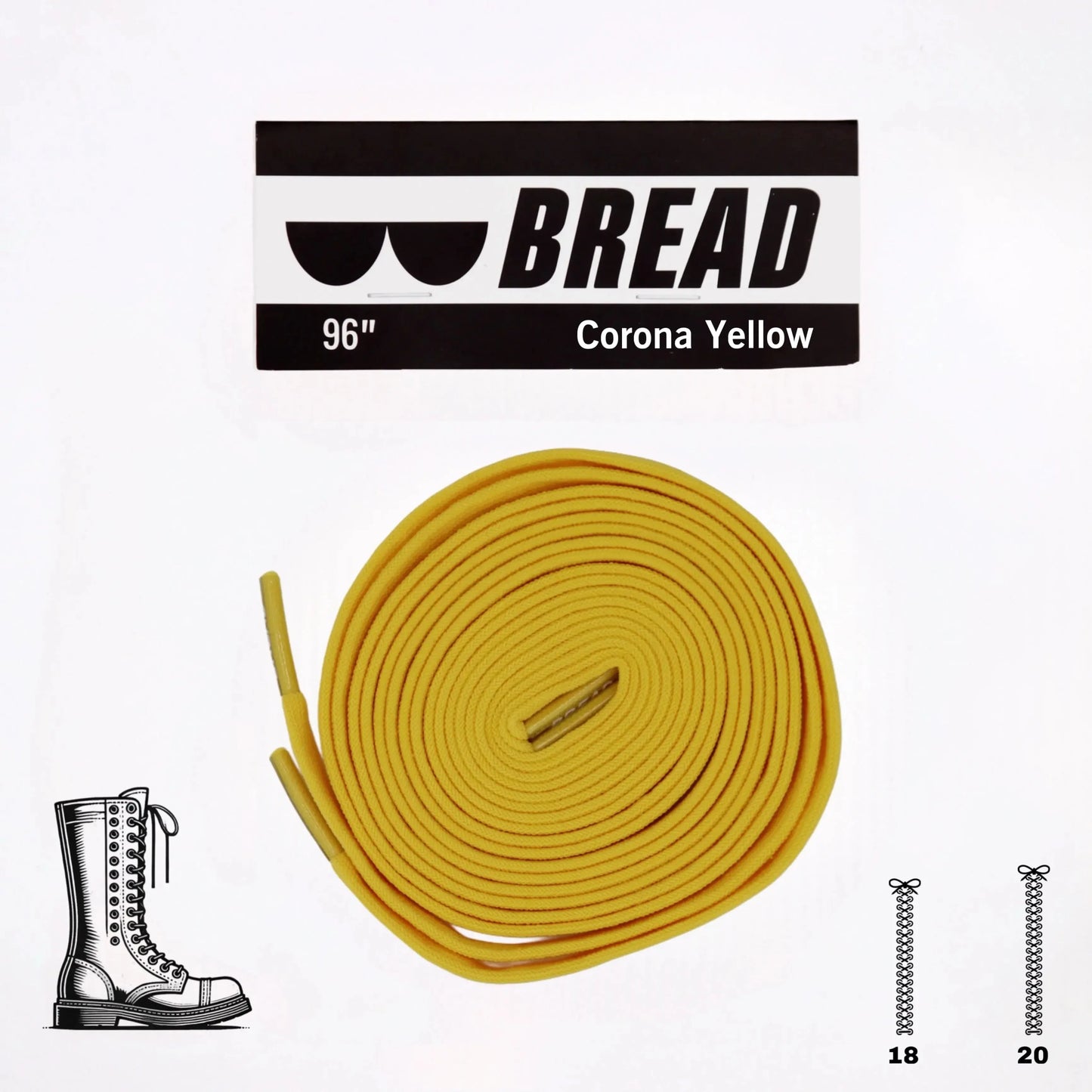 Bright Corona Yellow Elastic Shoelaces - Puppy's Aesthetics