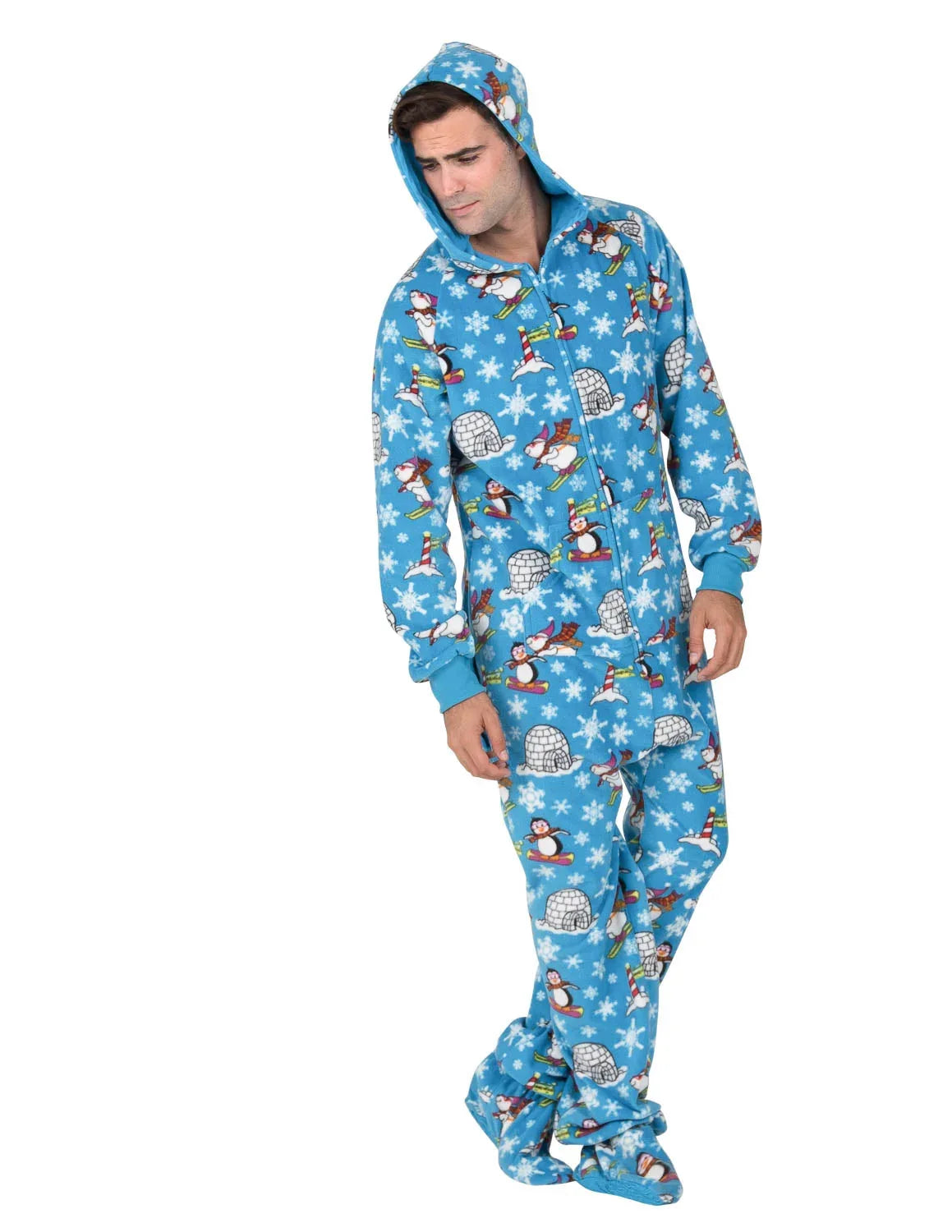 Winter Wonderland Adult Hoodie Fleece Onesie - Puppy's Aesthetics