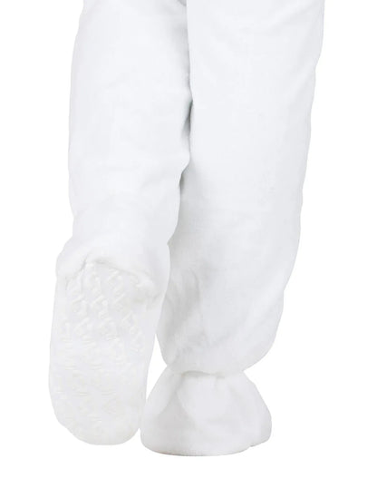 Arctic White Adult Hoodie Fleece Onesie - Puppy's Aesthetics