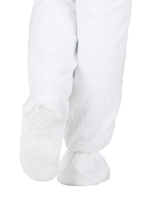 Arctic White Adult Hoodie Fleece Onesie - Puppy's Aesthetics