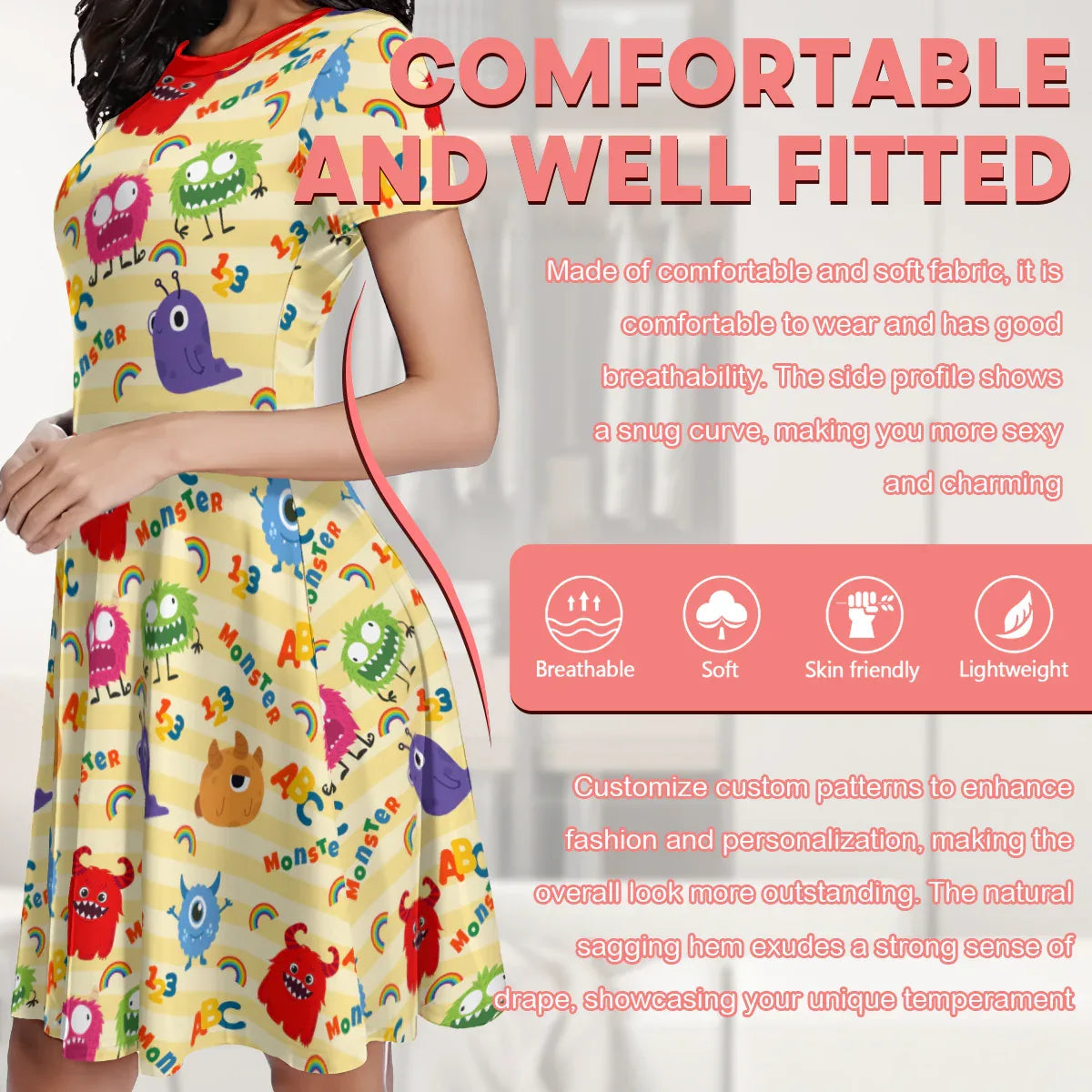 Lil Monsters Cute Play Dress - Puppy's Aesthetics