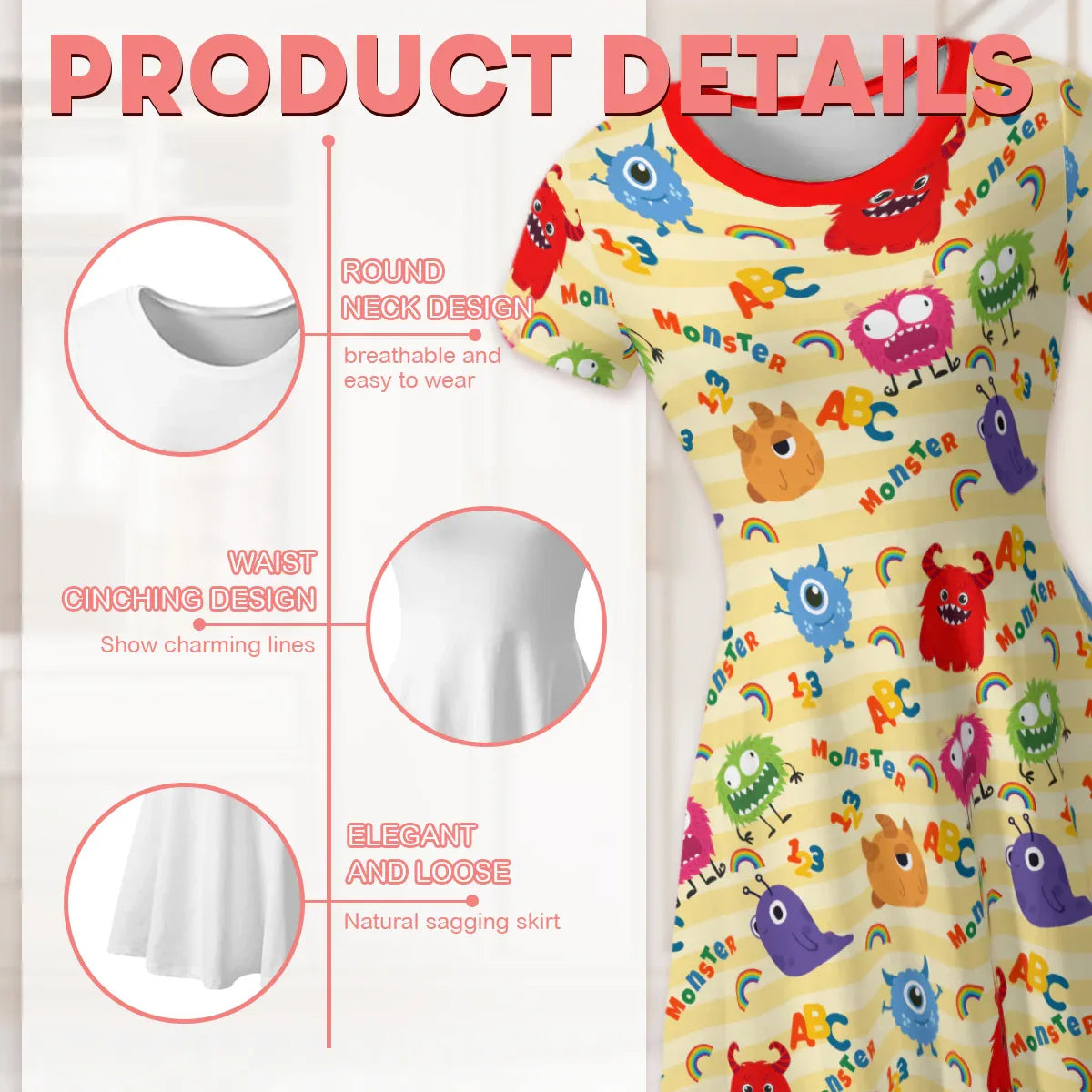 Lil Monsters Cute Play Dress - Puppy's Aesthetics