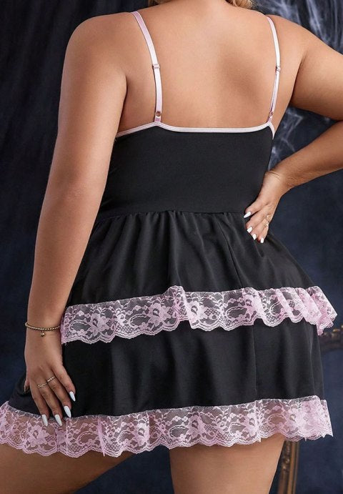 Forbidden Rose Lingerie Dress (Plus Size)