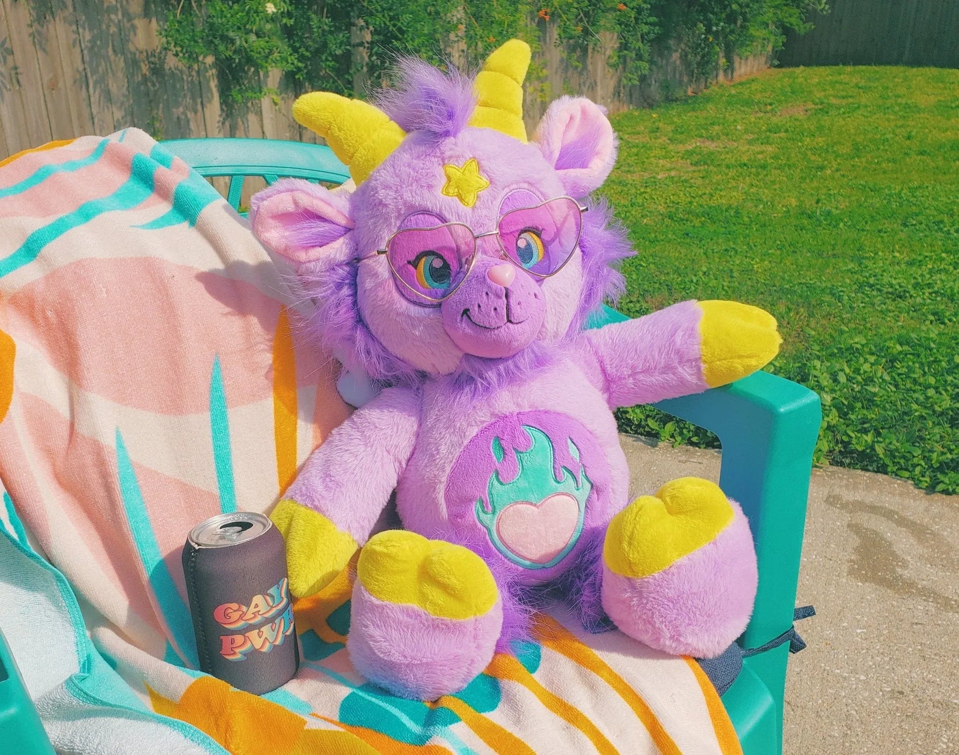 Blazing Heart Beelzebear Plushie - Puppy's Aesthetics