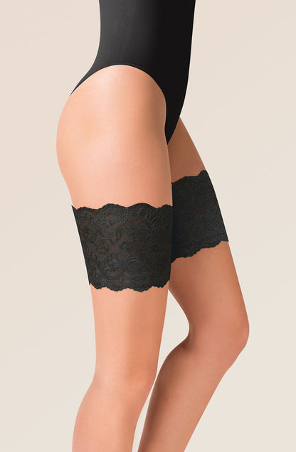 Lace Thigh Band Self-Supporting Elastic (Black)