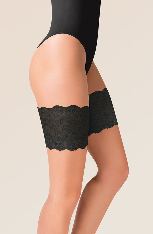 Lace Thigh Band Self-Supporting Elastic (Black)