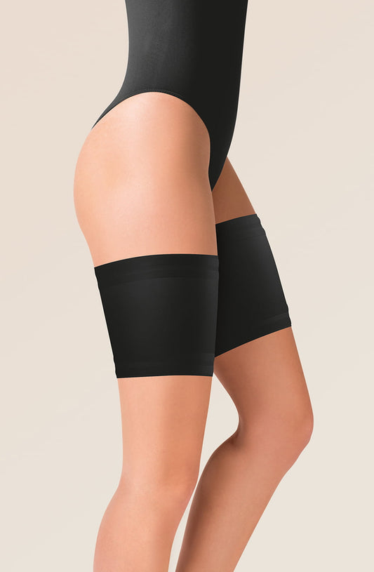 Satin Thigh Band Self-Supporting Elastic (Black)